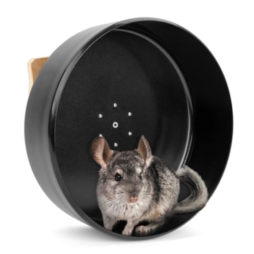 Niteangel Silent Chinchilla Exercise Wheel - 13.8'' Large Activity Running Small Animal Wheel for Ch...