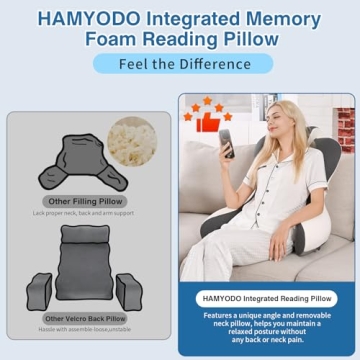 Comfortable Reading Pillow for Back & Neck Support