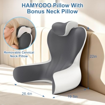 Comfortable Reading Pillow for Back & Neck Support