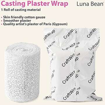 Plaster Cloth 1 Pack - Paper Mache for Sculptamold, Sculptures - Plaster of Paris for Crafts & Arts ...