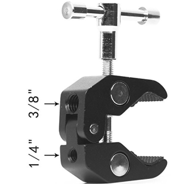 2Pack Camera Clamp Mount with Flexible Double Ballhead