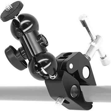 2Pack Camera Clamp Mount with Flexible Double Ballhead