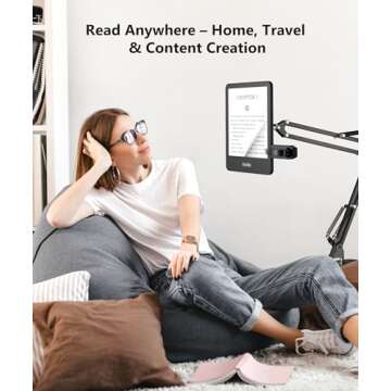 Fuloview Remote Control Page Turner for Kindle Paperwhite Kobo eReaders, Page Turner Clicker with Wireless Remote Compatible with iPad, Tablets, Cellphones