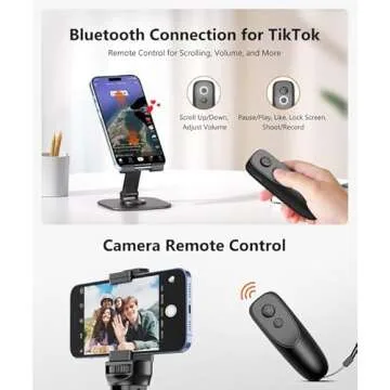 Fuloview Remote Control Page Turner for Kindle Paperwhite Kobo eReaders, Page Turner Clicker with Wireless Remote Compatible with iPad, Tablets, Cellphones