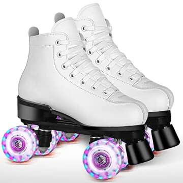 Perzcare Roller Skate Shoes Unisex Classic PU Leather Skates