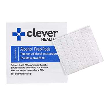 Alcohol Prep Pads, Medium 2-Ply - 400 Alcohol Wipes, individually wrapped Swabs, Saturated With 70% v/v Isopropyl