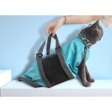 Cinf Cat Nail Clipping Cleaning Grooming Restraint Bag No Scratching Biting for Bathing Nail Trimming Injecting Examining