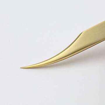 EMEDA Curved Volume Tweezers - Precision Stainless Steel for Lash Extensions
