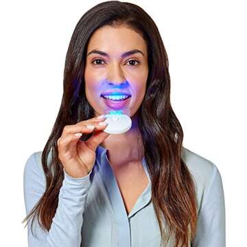 AuraGlow Teeth Whitening Gel & LED Light Booster