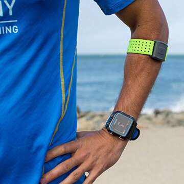 Scosche Rhythm+ Heart Rate Monitor Armband- Optical Heart Rate Armband Monitor with Dual Band Radio ANT+ and Bluetooth Smart - Bonus Pack Includes Additional Free Armband (Green)