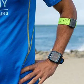 Scosche Rhythm+ Heart Rate Monitor Armband- Optical Heart Rate Armband Monitor with Dual Band Radio ANT+ and Bluetooth Smart - Bonus Pack Includes Additional Free Armband (Green)