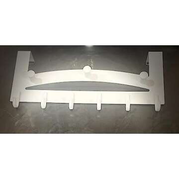 Over The Door Hook White, Door Coat Rack for Entryway, Over Door Towel Hook for Bathroom, Stainless Steel Door Coat Hook for Hanging Backpack, Jacket, Robes, Purse from 101721 Home Decor