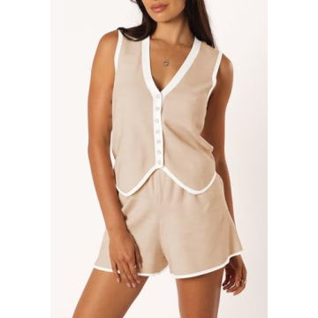 Chic Pink Queen Vest Sets for Stylish Casual Looks