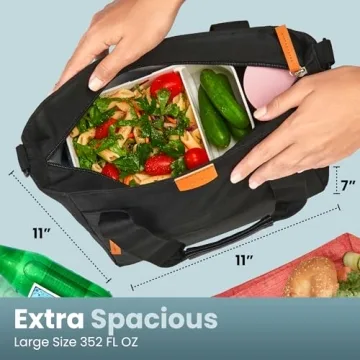 KARRICO Insulated Lunch Bag - XL Stylish Tote for Women