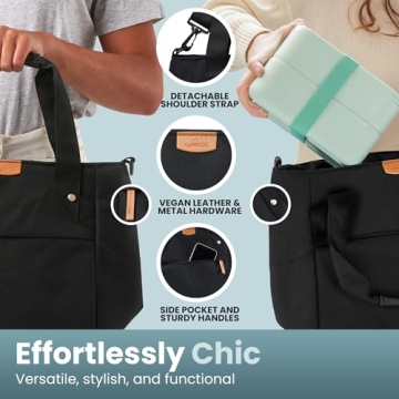KARRICO Insulated Lunch Bag - XL Stylish Tote for Women