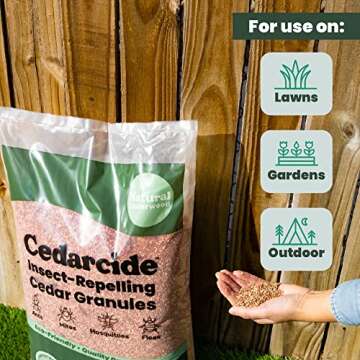 Cedarcide Lawn, Home & Garden Cedar Granules | Use on Fleas, Ticks, Ants & Mosquitoes | Smells Great...