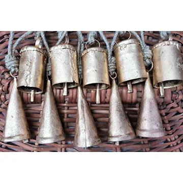 HIGHBIX Rustic Vintage Tin Metal Cow Bells for Décor