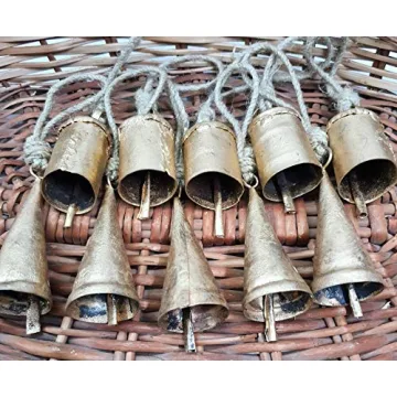 HIGHBIX Rustic Vintage Tin Metal Cow Bells for Décor
