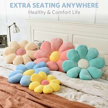 Sioloc Flower Pillow | Plush Throw & Floor Cushion