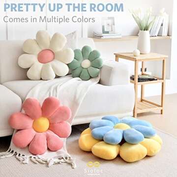 Sioloc Flower Pillow | Plush Throw & Floor Cushion