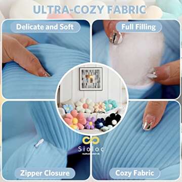 Sioloc Flower Pillow | Plush Throw & Floor Cushion