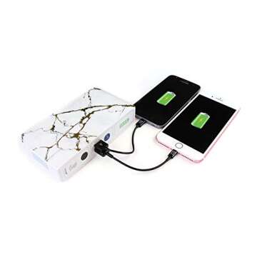 HALO Bolt Compact Portable Car Jump Starter - Car Battery Jump Starter with 2 USB Ports to Charger D...