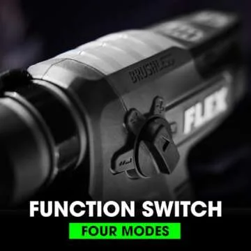 FLEX 24V Brushless Cordless 7/8-Inch SDS Plus 1.3 Ft-Lbs Torque Rotary Hammer Kit with 5.0Ah Lithium Battery and 160W Fast Charger - FX1531-1C, Grey/Black