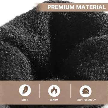 Pleneal Winter Fingerless Gloves for Women Men - Women's Winter Gloves, Convertible Half Finger Knit Gloves for Cold Weather