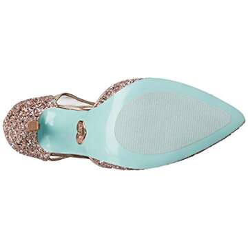 Betsey Women's Sb-stela Champagne Glitter Pumps - 7.5 M US