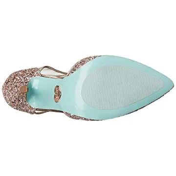 Betsey Women's Sb-stela Champagne Glitter Pumps - 7.5 M US