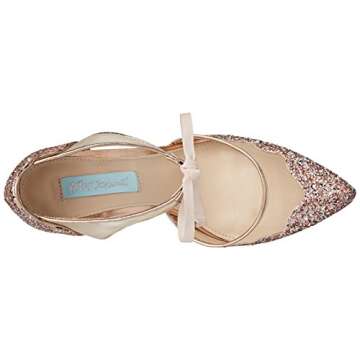 Betsey Women's Sb-stela Champagne Glitter Pumps - 7.5 M US