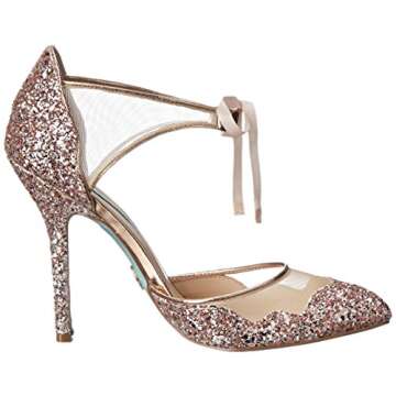 Betsey Women's Sb-stela Champagne Glitter Pumps - 7.5 M US