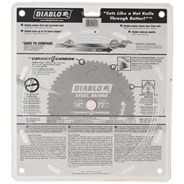 Steel Demon 72T Cermet II Carbide Ferrous Metal Saw Blade
