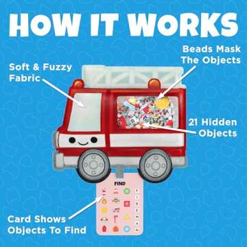 BIZYBOO - The Original Seek & Find Plush - Hidden Object Search Problem Solving Educational Matching...