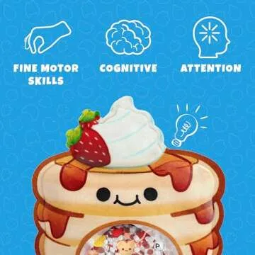 BIZYBOO - The Original Seek & Find Plush - Hidden Object Search Problem Solving Educational Matching Game for Kids 2 and Up - 2 Pack (Cruz & Papa Pizza)