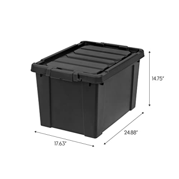 Heavy Duty Lockable Storage Bins - Made in USA - 6 Pack