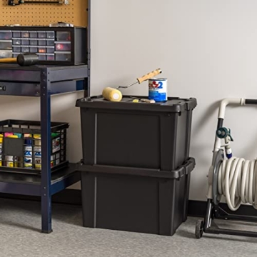 Heavy Duty Lockable Storage Bins - Made in USA - 6 Pack