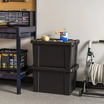 Heavy Duty Lockable Storage Bins - Made in USA - 6 Pack