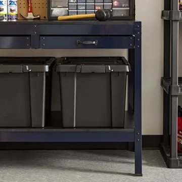 Heavy Duty Lockable Storage Bins - Made in USA - 6 Pack