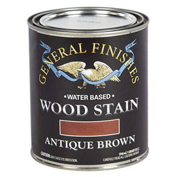General Finishes Water Based Wood Stain, 1 Quart, Antique Brown