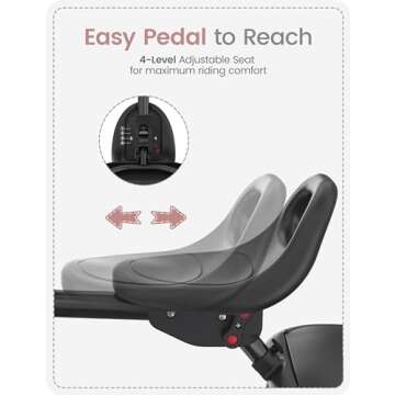 besrey Toddler Tricycle with Bell, Kids Tricycle Age 18 Months to 5 Years, Kids Trikes, Toddler Bikes for 1-3 Year Olds, Toddler Trikes for 2-4 Year Olds, Gift & Toys for Boy & Girl, Black