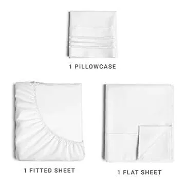 Twin Size 3 Piece Sheet Set - Comfy Breathable & Cooling Bed Sheets Set - Hotel Luxury Bedding for W...