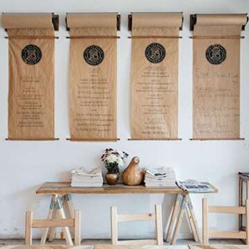 RUSPEPA Brown Kraft Paper Roll - Durable Eco-Friendly Wrap