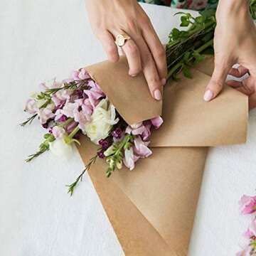 RUSPEPA Brown Kraft Paper Roll - Durable Eco-Friendly Wrap