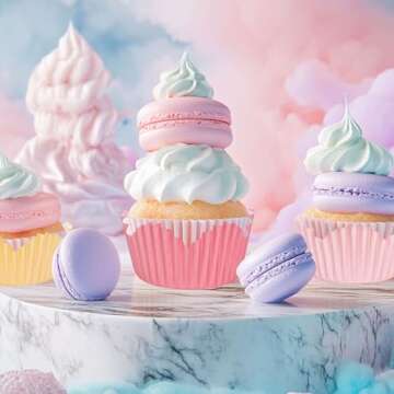 300Pcs Spring Pastel Flower Cupcake Liners for Parties