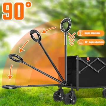 YACONA Foldable Utility Wagon - Lightweight & Portable
