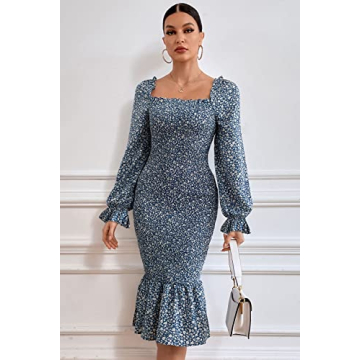 Shop PRETTYGARDEN Floral Midi Bodycon Dress for Women