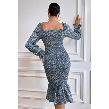 Shop PRETTYGARDEN Floral Midi Bodycon Dress for Women