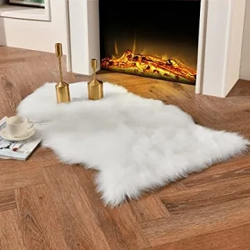 Luxurious duduta Faux Sheepskin Rug 2x3 ft Soft & Washable