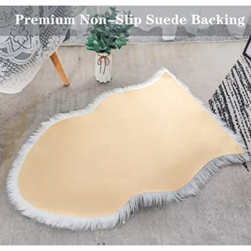 Luxurious duduta Faux Sheepskin Rug 2x3 ft Soft & Washable